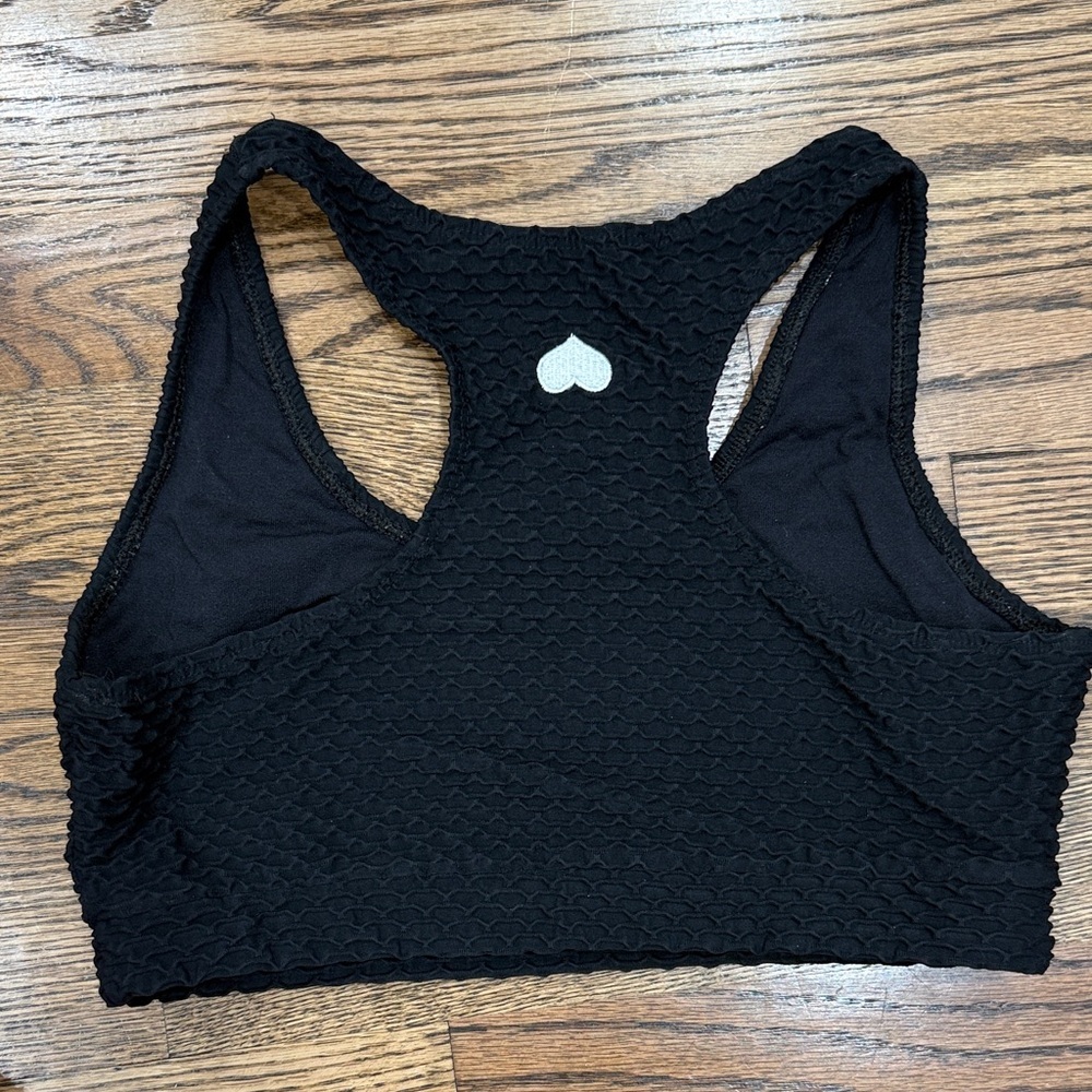 Booty By Brabants Purple and Black Textured Sports Bras - Picture 5 of 5